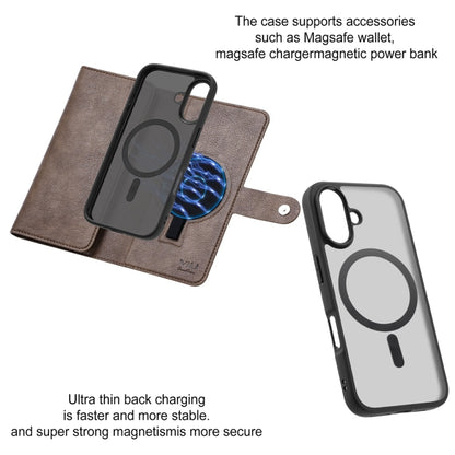 For iPhone 16 Plus ViLi GVS Series MagSafe Magnetic RFID Leather Phone Case(Coffee) - iPhone 16 Plus Cases by ViLi | Online Shopping South Africa | PMC Jewellery | Buy Now Pay Later Mobicred