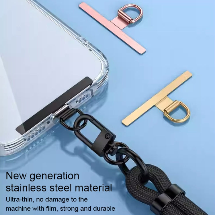 T-shape Metal Mobile Phone Lanyard Fixing Gasket(Rose Gold) - free shipping - PMc TechLife - Order now!