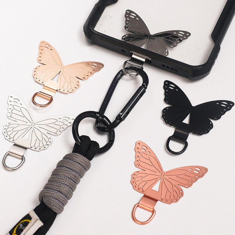 Butterfly Metal Mobile Phone Lanyard Fixing Gasket(Rose Gold) - free shipping - PMc TechLife - Order now!