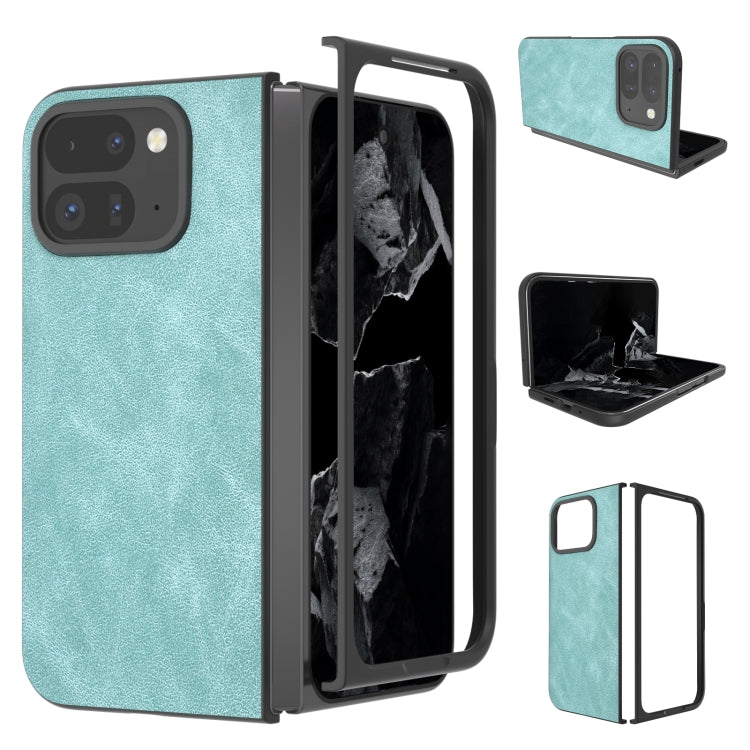 For Google Pixel 9 Pro Fold Black Frame PU Leather Full Coverage Phone Case(Light Blue) - Google Cases by PMC TechLife | Online Shopping South Africa | PMC TechLife | Buy Now Pay Later Mobicred