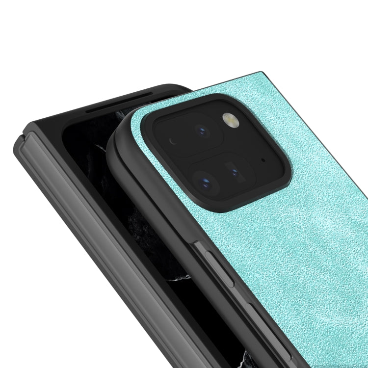 For Google Pixel 9 Pro Fold Black Frame PU Leather Full Coverage Phone Case(Light Blue) - Google Cases by PMC TechLife | Online Shopping South Africa | PMC TechLife | Buy Now Pay Later Mobicred