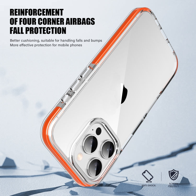 For iPhone 16 TPE Airbag TPU+ PC Full Coverage Phone Case(Orange) - iPhone 16 Cases by PMC TechLife | Online Shopping South Africa | PMC TechLife | Buy Now Pay Later Mobicred