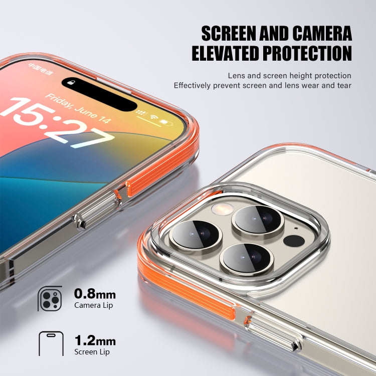 For iPhone 16 TPE Airbag TPU+ PC Full Coverage Phone Case(Orange) - iPhone 16 Cases by PMC Jewellery | Online Shopping South Africa | PMC Jewellery | Buy Now Pay Later Mobicred