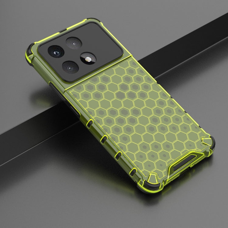 For Redmi K70 Ultra 5G Global Honeycomb Shockproof Phone Case(Green) - Xiaomi Cases by PMC Jewellery | Online Shopping South Africa | PMC Jewellery | Buy Now Pay Later Mobicred