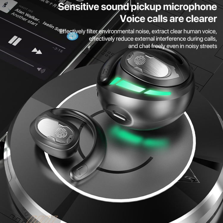 I19 Mechanical Planet Ear-Mounted Wireless Bluetooth Earphone(Black) - Bluetooth Earphone by PMC Jewellery | Online Shopping South Africa | PMC Jewellery | Buy Now Pay Later Mobicred