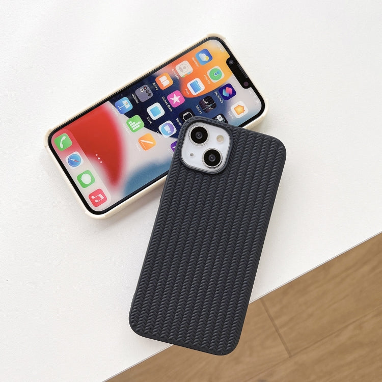 For iPhone 16 Pro Max Weave Texture TPU Phone Case(White) - iPhone 16 Pro Max Cases by PMC TechLife | Online Shopping South Africa | PMC TechLife | Buy Now Pay Later Mobicred