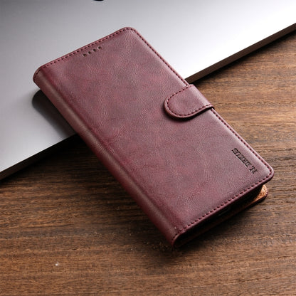 For Motorola Moto G 5G 2024 N.BEKUS CSJ-P1 Solid Color Leather Phone Case(Wine Red) - Motorola Cases by N.BEKUS | Online Shopping South Africa | PMC Jewellery | Buy Now Pay Later Mobicred