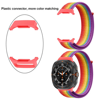 For Samsung Galaxy Watch Ultra 47mm Plastic Connector Nylon Loop Watch Band(Indigo Blue) - Watch Bands by PMC Jewellery | Online Shopping South Africa | PMC Jewellery | Buy Now Pay Later Mobicred