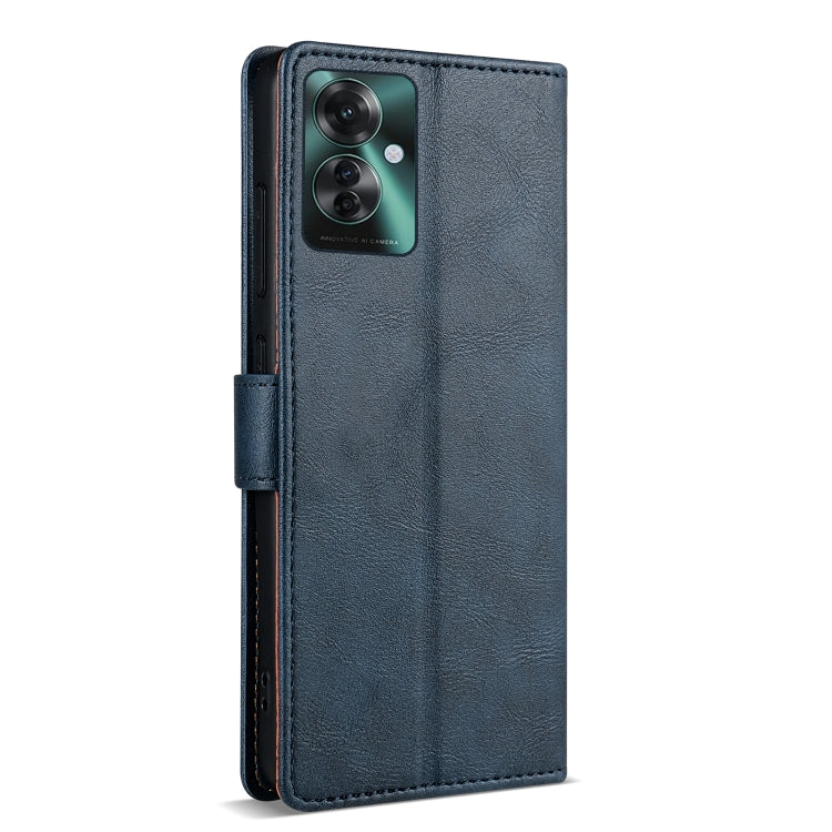 For OPPO Reno11 F 5G N.BEKUS CSJ-P1 Solid Color Leather Phone Case(Blue) - OPPO Cases by N.BEKUS | Online Shopping South Africa | PMC Jewellery | Buy Now Pay Later Mobicred