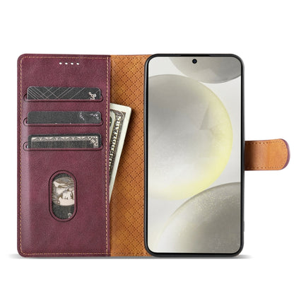 For OPPO Reno11 Pro 5G Global N.BEKUS CSJ-P1 Solid Color Leather Phone Case(Wine Red) - Reno11 Pro Cases by N.BEKUS | Online Shopping South Africa | PMC Jewellery | Buy Now Pay Later Mobicred