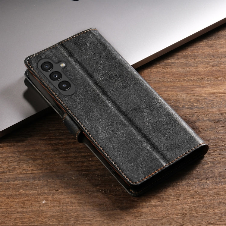 For Samsung Galaxy S24+ 5G N.BEKUS CSJ-P1 Solid Color Leather Phone Case(Black) - Galaxy S24+ 5G Cases by N.BEKUS | Online Shopping South Africa | PMC Jewellery | Buy Now Pay Later Mobicred