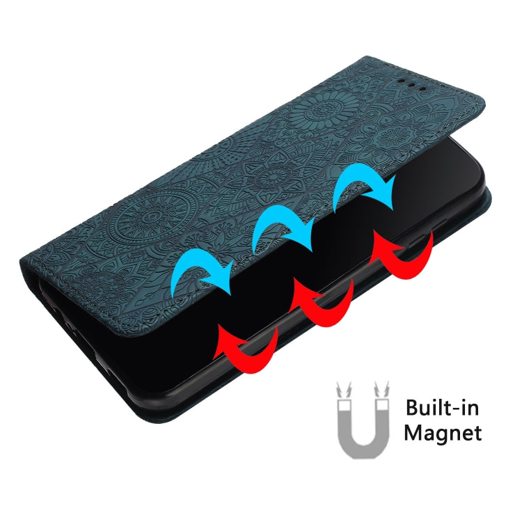 For Google Pixel 9 Pro XL Ethnic Embossed Adsorption Leather Phone Case(Blue) - Google Cases by PMC TechLife | Online Shopping South Africa | PMC TechLife | Buy Now Pay Later Mobicred