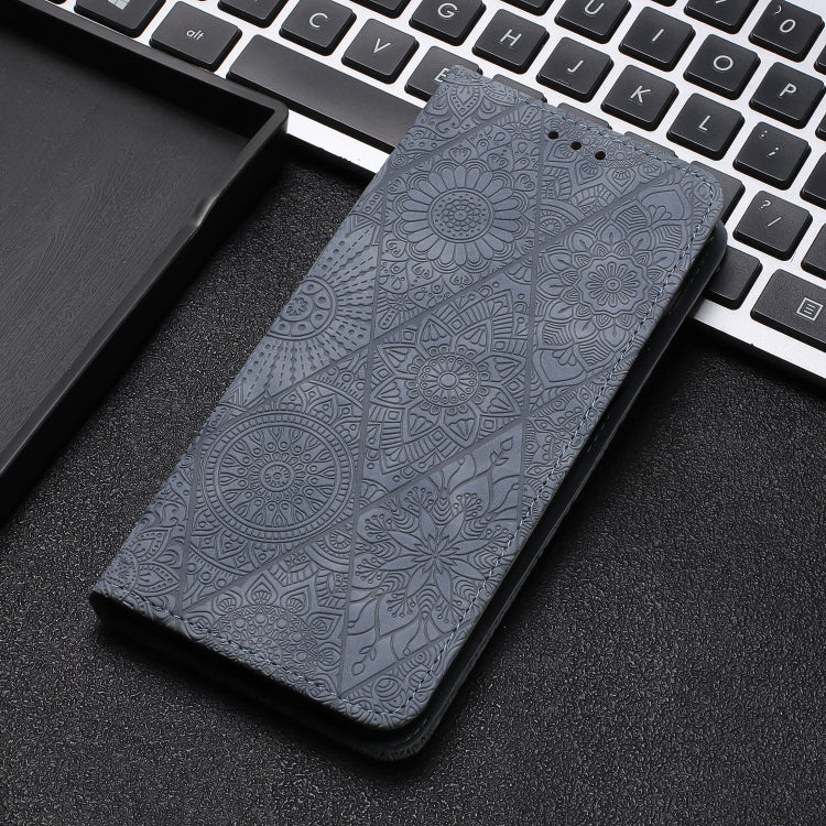 For Google Pixel 9 Pro XL Ethnic Embossed Adsorption Leather Phone Case(Grey) - free shipping - PMC TechLife - Order now!