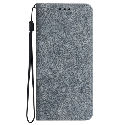 For Google Pixel 9 Pro XL Ethnic Embossed Adsorption Leather Phone Case(Grey) - Google Cases by PMC Jewellery | Online Shopping South Africa | PMC Jewellery | Buy Now Pay Later Mobicred