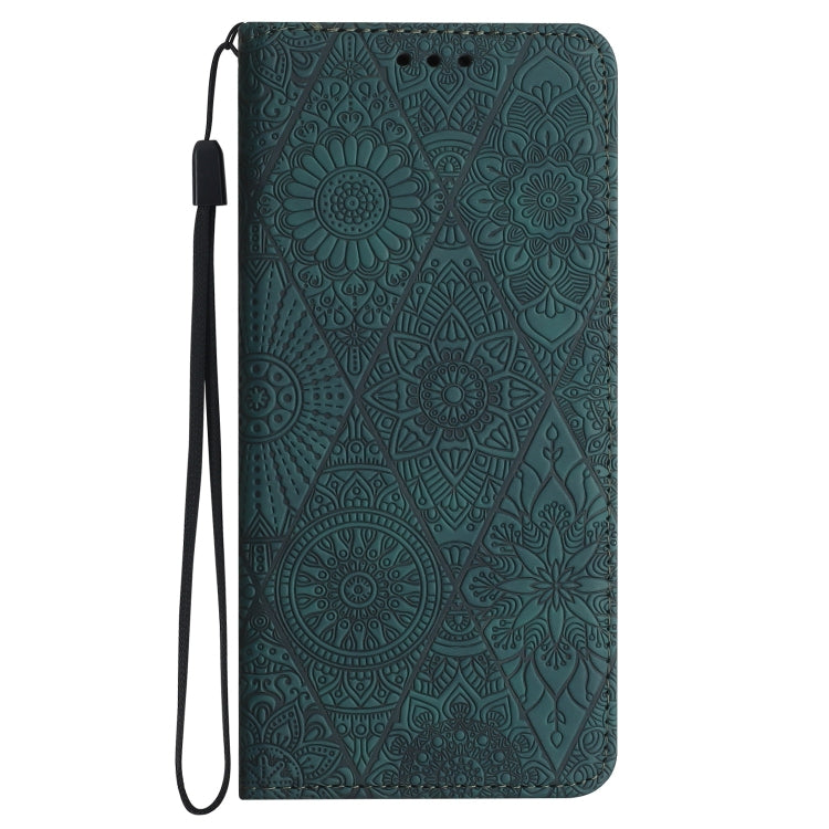 For Google Pixel 9 / 9 Pro Ethnic Embossed Adsorption Leather Phone Case(Blue) - Google Cases by PMC Jewellery | Online Shopping South Africa | PMC Jewellery | Buy Now Pay Later Mobicred