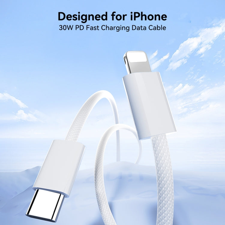 JOYROOM S-A45 30W USB-C / Type-C to 8 Pin Fast Charge Data Cable, Length: 1m(White) - 2 in 1 Cable by JOYROOM | Online Shopping South Africa | PMC Jewellery | Buy Now Pay Later Mobicred