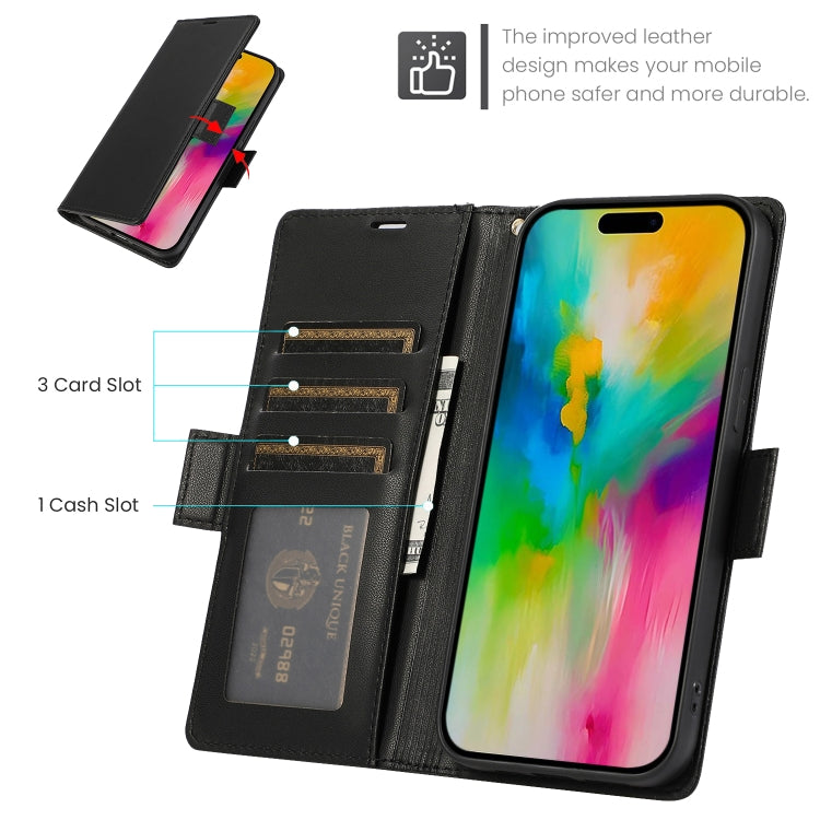 For iPhone 16 Pro Side Buckle RFID Anti-theft Leather Phone Case(Black) - iPhone 16 Pro Cases by PMC TechLife | Online Shopping South Africa | PMC TechLife | Buy Now Pay Later Mobicred