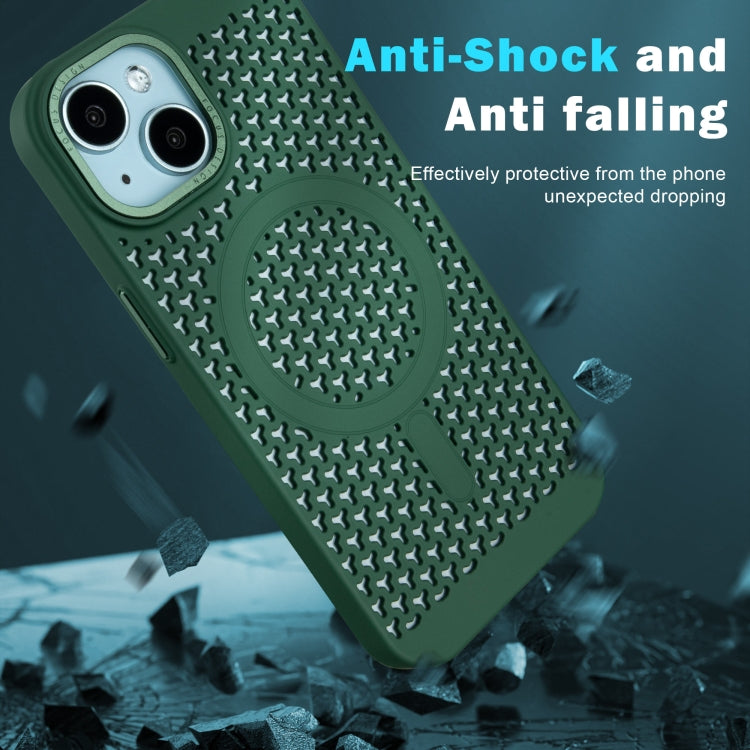 For iPhone 16 Pro Max Ice Feeling Cooling MagSafe Magnetic Phone Case(Dark Green) - iPhone 16 Pro Max Cases by PMC Jewellery | Online Shopping South Africa | PMC Jewellery | Buy Now Pay Later Mobicred