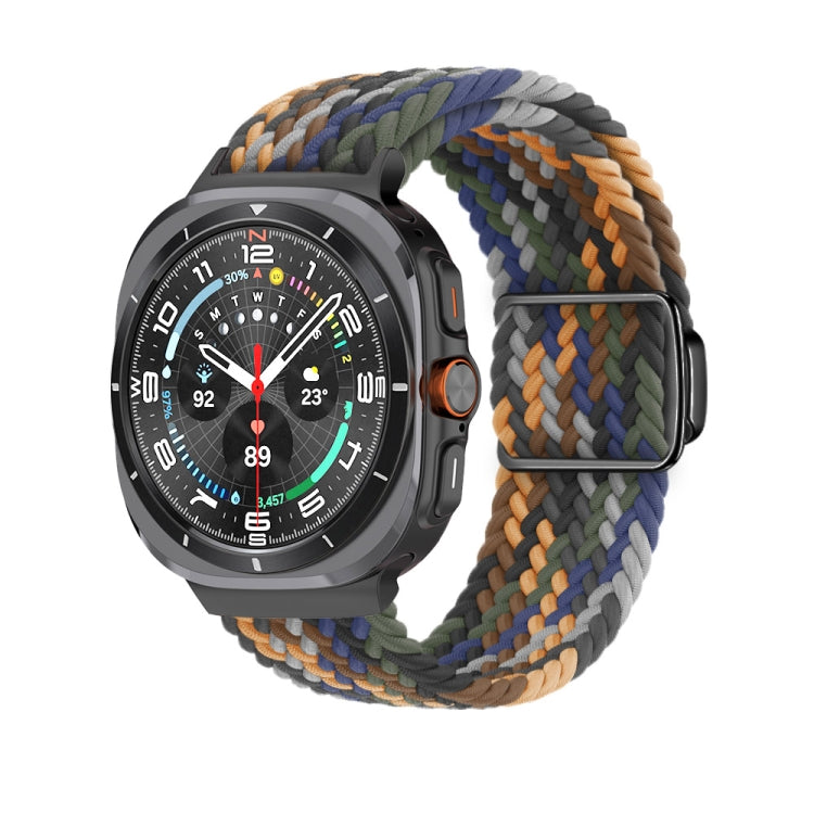 For Samsung Galaxy Watch Ultra 47mm Nylon Loop Magnetic Buckle Watch Band(Camo Colorful) - Watch Bands by PMC Jewellery | Online Shopping South Africa | PMC Jewellery | Buy Now Pay Later Mobicred