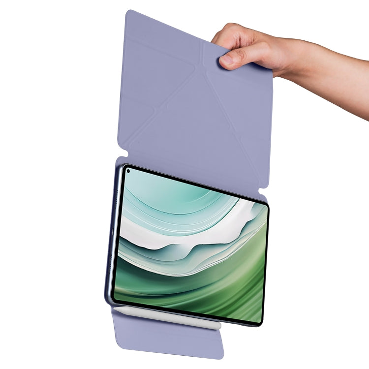 For Honor MagicPad 2 12.3 Fixed Buckle Magnetic Deformation Leather Tablet Case(Lavender Purple) - Honor by PMC TechLife | Online Shopping South Africa | PMC TechLife | Buy Now Pay Later Mobicred