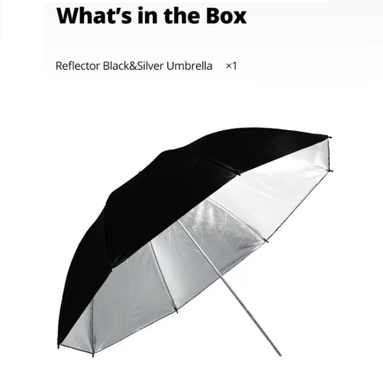 Godox UB002 Photography Studio Reflector Diffuser Umbrella, Size:40 inch 102cm(Black Silver) -  by Godox | Online Shopping South Africa | PMC TechLife | Buy Now Pay Later Mobicred