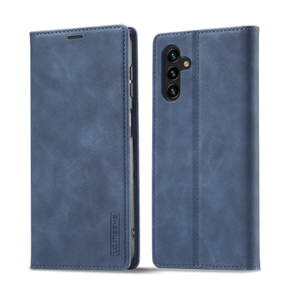 For Samsung Galaxy S24 FE 5G LC.IMEEKE Strong Magnetism Microfiber Leather Phone Case(Blue) - Galaxy S24 FE 5G Cases by LC.IMEEKE | Online Shopping South Africa | PMC Jewellery | Buy Now Pay Later Mobicred