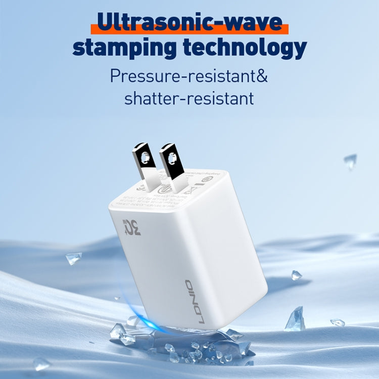 LDNIO A1508C PD30W USB-C / Type-C Fast Charger with 1m Type-C Cable(White) - USB Charger by LDNIO | Online Shopping South Africa | PMC TechLife | Buy Now Pay Later Mobicred