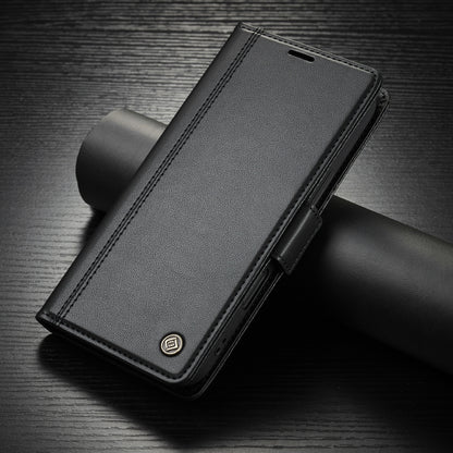 For iPhone 16 LC.IMEEKE Skin-friendly Card Slots Leather Phone Case(Black) - iPhone 16 Cases by LC.IMEEKE | Online Shopping South Africa | PMC Jewellery | Buy Now Pay Later Mobicred