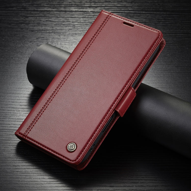 For iPhone 16 Plus LC.IMEEKE Skin-friendly Card Slots Leather Phone Case(Red) - iPhone 16 Plus Cases by LC.IMEEKE | Online Shopping South Africa | PMC Jewellery | Buy Now Pay Later Mobicred