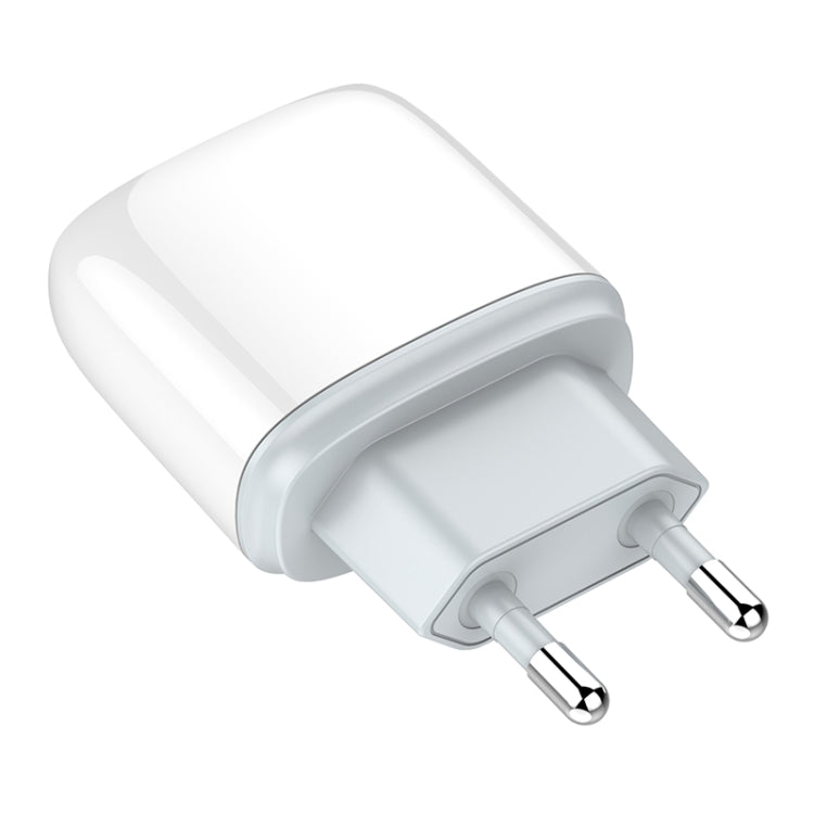 LDNIO Q229 QC3.0 / PD20W USB + Type-C Fast Charger with 1m Type-C to 8 Pin Cable, Plug Type:EU Plug(White) - USB Charger by LDNIO | Online Shopping South Africa | PMC Jewellery | Buy Now Pay Later Mobicred