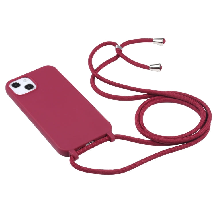 For iPhone 16 Pro Candy Colors TPU Protective Phone Case with Lanyard (Red) - free shipping - PMC TechLife - Order now!