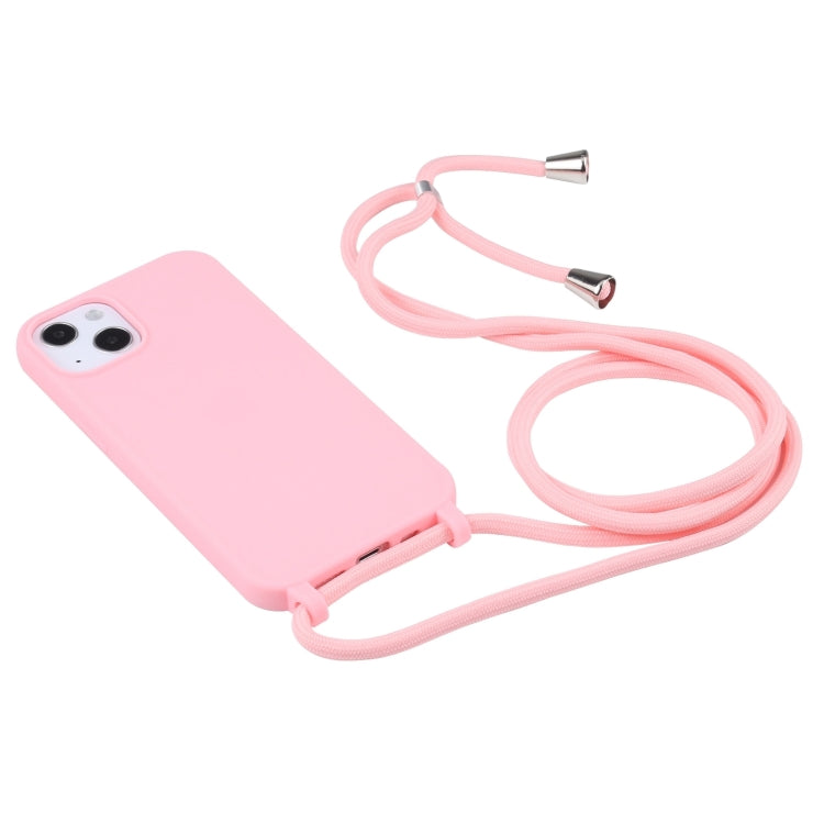 For iPhone 16 Plus Candy Colors TPU Protective Phone Case with Lanyard(Pink) - iPhone 16 Plus Cases by PMC Jewellery | Online Shopping South Africa | PMC Jewellery | Buy Now Pay Later Mobicred