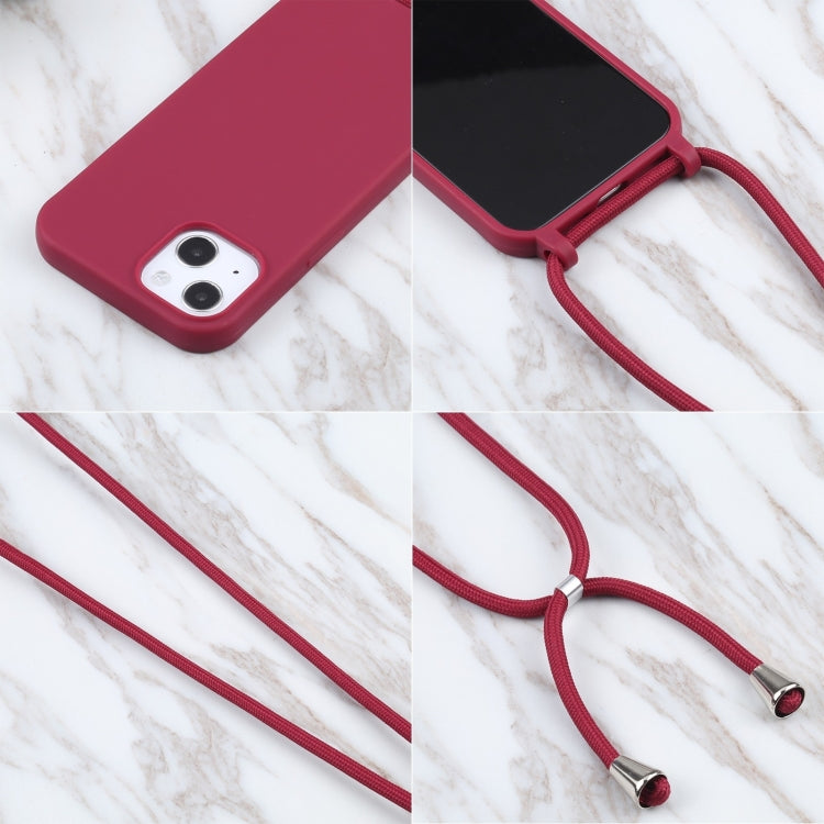 For iPhone 16 Plus Candy Colors TPU Protective Phone Case with Lanyard(Red) - iPhone 16 Plus Cases by PMC Jewellery | Online Shopping South Africa | PMC Jewellery | Buy Now Pay Later Mobicred