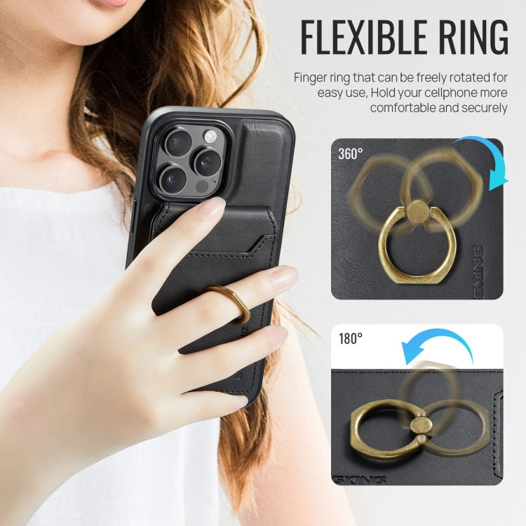 For iPhone 14 Plus DG.MING K1 MagSafe Detachable Wallet RFID Back Cover Phone Case(Black) - free shipping - PMC Jewellery - Order now!