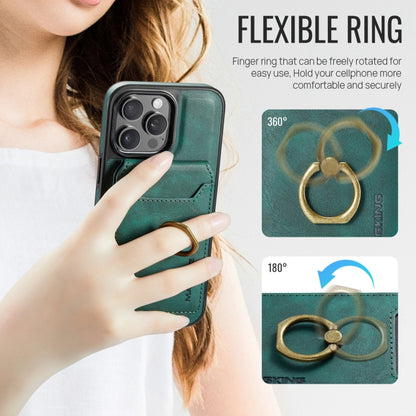 For iPhone 14 Pro Max DG.MING K1 MagSafe Detachable Wallet RFID Back Cover Phone Case(Green) - iPhone 14 Pro Max Cases by DG.MING | Online Shopping South Africa | PMC Jewellery | Buy Now Pay Later Mobicred