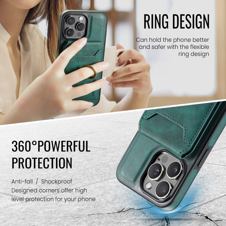 For iPhone 14 Pro Max DG.MING K1 MagSafe Detachable Wallet RFID Back Cover Phone Case(Green) - iPhone 14 Pro Max Cases by DG.MING | Online Shopping South Africa | PMC Jewellery | Buy Now Pay Later Mobicred