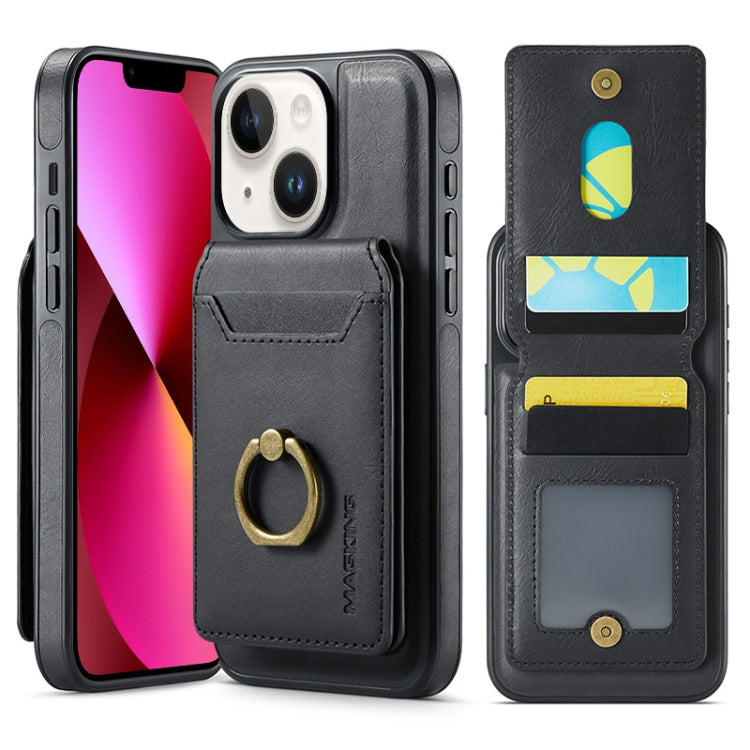 For iPhone 13 DG.MING K1 MagSafe Detachable Wallet RFID Back Cover Phone Case(Black) - free shipping - PMC Jewellery - Order now!
