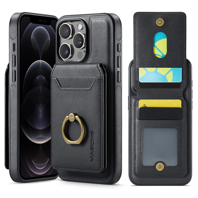 For iPhone 12 Pro Max DG.MING K1 MagSafe Detachable Wallet RFID Back Cover Phone Case(Black) - free shipping - PMC Jewellery - Order now!