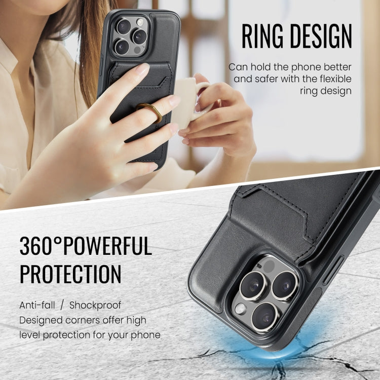 For iPhone 16 Pro Max MAGKING K1 MagSafe Detachable Wallet RFID Back Cover Phone Case(Black) - free shipping - PMC Jewellery - Order now!