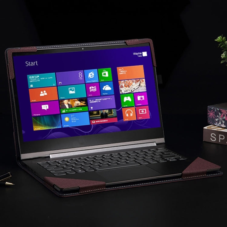 For MicroSoft Surface Laptop 13.5 inch Leather Laptop Shockproof Protective Case with Stand(Black) - 13.3 inch by PMC Jewellery | Online Shopping South Africa | PMC Jewellery | Buy Now Pay Later Mobicred