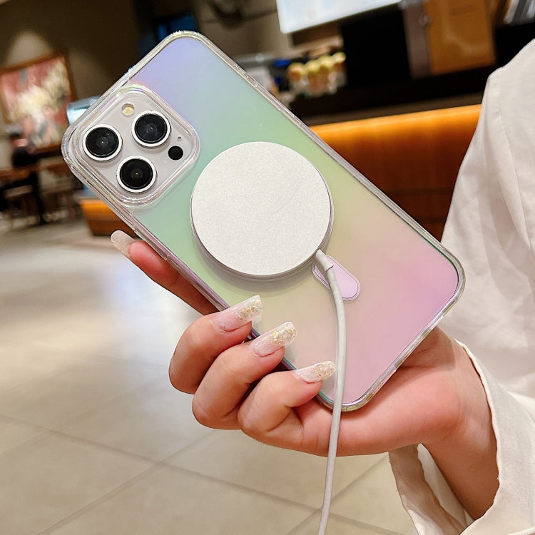 For iPhone 16 Gradient Color MagSafe Airbag Full Coverage Phone Case(Rainbow) - iPhone 16 Cases by PMC TechLife | Online Shopping South Africa | PMC TechLife | Buy Now Pay Later Mobicred
