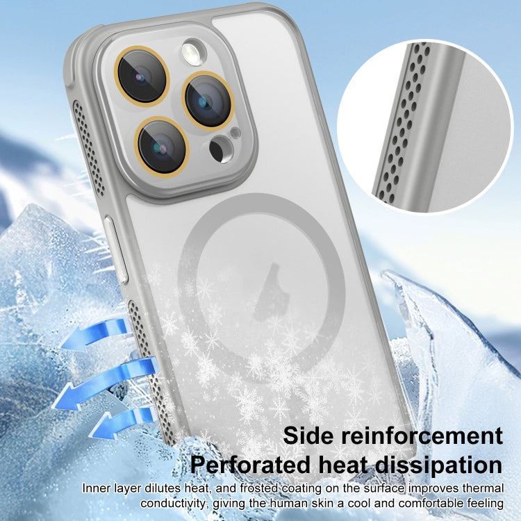 For iPhone 16 Pro Max Side Cooling Skin Feel Frosted MagSafe Magnetic Phone Case(Black) - iPhone 16 Pro Max Cases by PMC TechLife | Online Shopping South Africa | PMC TechLife | Buy Now Pay Later Mobicred