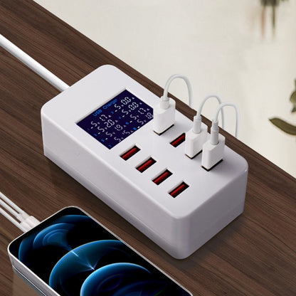 A8B 50W 8 Ports USB Smart Charging Station with Digital Display, Plug:AU Plug - Multifunction Charger by PMC Jewellery | Online Shopping South Africa | PMC Jewellery | Buy Now Pay Later Mobicred