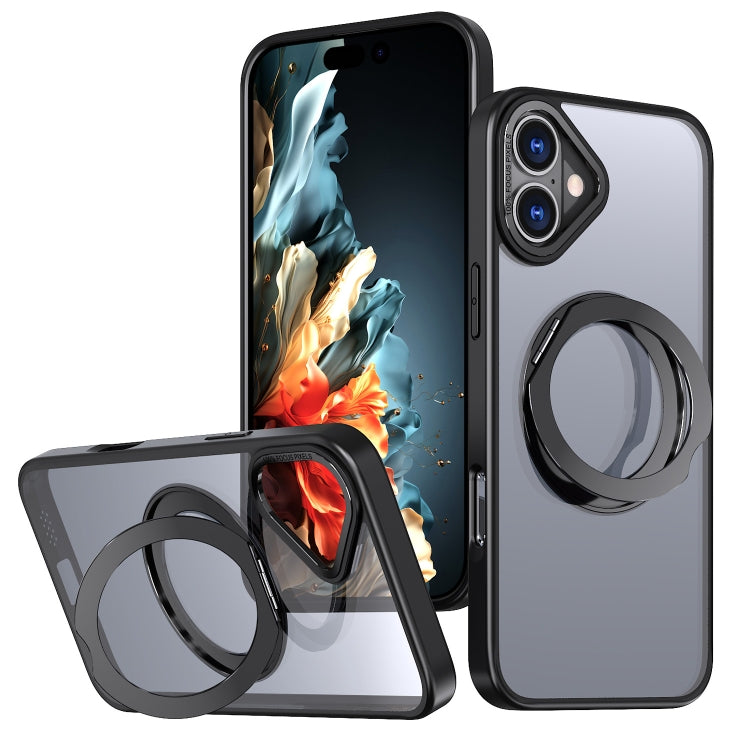 For iPhone 16 Wing Series MagSafe Magnetic Ring Holder Phone Case(Black) - iPhone 16 Cases by PMC Jewellery | Online Shopping South Africa | PMC Jewellery | Buy Now Pay Later Mobicred