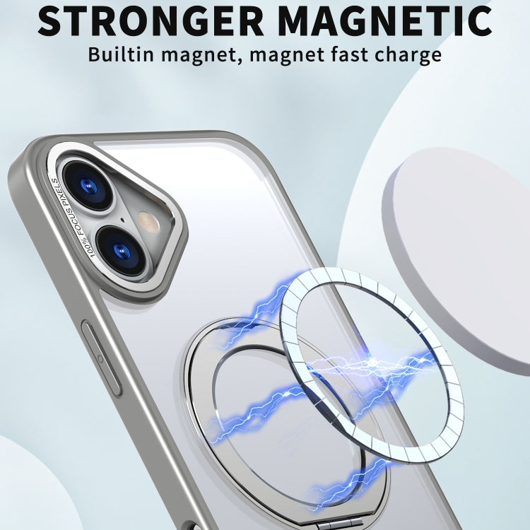 For iPhone 16 Wing Series MagSafe Magnetic Ring Holder Phone Case(Titanium Gray) - iPhone 16 Cases by PMC Jewellery | Online Shopping South Africa | PMC Jewellery | Buy Now Pay Later Mobicred