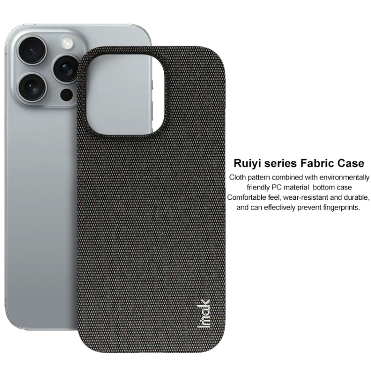 For iPhone 16 Pro Max imak Ruiyi Series Cloth Texture PU + PC Phone Case(Black) - iPhone 16 Pro Max Cases by imak | Online Shopping South Africa | PMC Jewellery | Buy Now Pay Later Mobicred