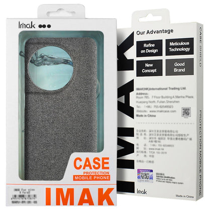 For iPhone 16 imak Ruiyi Series Cloth Texture PU + PC Phone Case(Black) - iPhone 16 Cases by imak | Online Shopping South Africa | PMC Jewellery | Buy Now Pay Later Mobicred