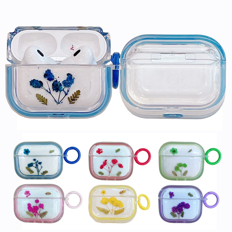For AirPods 3 Glitter Starry Epoxy Dried Flowers Earbuds Box TPU Case(Yellow) - free shipping - PMC Jewellery - Order now!