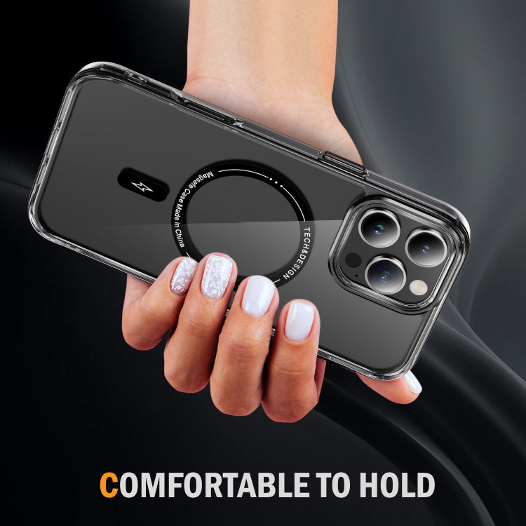 For iPhone 16 Pro Max Airbag Magsafe PC Hybrid TPU Phone Case(Clear Black) - iPhone 16 Pro Max Cases by PMC Jewellery | Online Shopping South Africa | PMC Jewellery | Buy Now Pay Later Mobicred