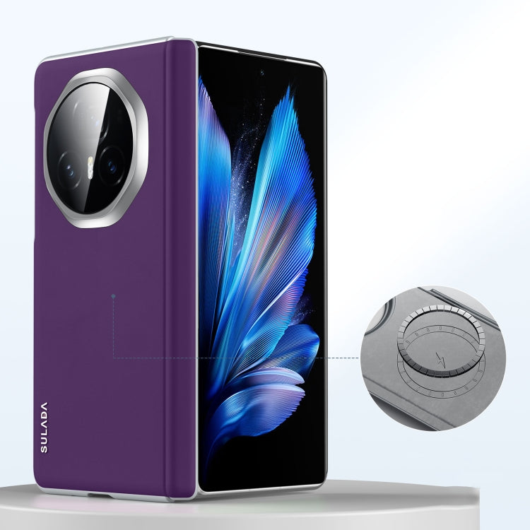 For Honor Magic V3 SULADA Skin Feel Liquid Leather Shockproof Phone Case(Purple) - free shipping - PMC TechLife - Order now!